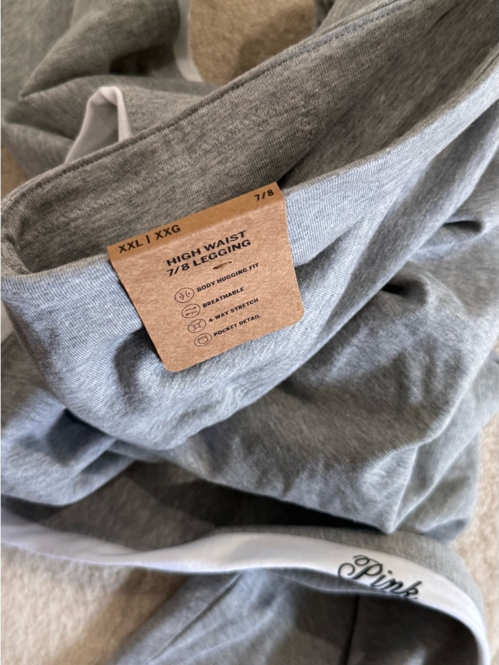 Victoria's Secret Pink Gray High Waist 7/8 Leggings